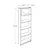 Hanah Home Polica 58x170x23cm Bela