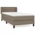 Vidaxl Box spring postelja z vzmetnico taupe 90x200 cm blago
