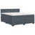 vidaXL Postelja boxspring z vzmetnico Temno siva 140 x 200 cm Žamet