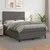 Vidaxl Box spring postelja z vzmetnico siv 140x200 cm umetno usnje