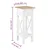 280057  Side Table White 27x27x65,5 cm Wood