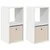 vidaXL Nočna omarica 2 pcs Bela 35 x 32 x 68,5 cm Konstruiran les