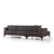 Atelier del Sofa Ugaona garnitura Horizon 85x43x207cm Tamnosiva