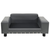 Sofa za pse siva 81 x 43 x 31 cm od pliša i umjetne kože