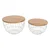 Livin Hill Set klubske mizice, 76x48.5x76 cm, bela, rjava