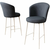 HANAH HOME Set 2 barske stolice Fora Anthracite White