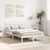 vidaXL Posteljni okvir s hrbtom Bela 135x190 cm Trden borov les