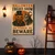 WallXpert slika na platnu 70100HALC-010, retro Halloween poster Freaks Show sa bundevom u odelu i jarcem, 70 x 100 cm