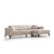 Atelier del Sofa Ugaona garnitura Horizon 85x43x207cm Svetlobraon