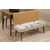 HANAH HOME Vina 03 1005 Walnut Cream (Produžni trpezarijski sto, stolice i konzola set (7 komada)
