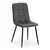 Homestyle4U Jedilna miza in stoli komplet, 80x80x75 cm, rjava, siva