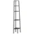 Kutna polica s 5 razina crna 45,5 x 31,5 x 180 cm