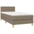 Vidaxl Box spring postelja z vzmetnico taupe 90x190 cm blago