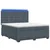 Vidaxl Postelja boxspring z vzmetnico Temno siva 180 x 200 cm Žamet
