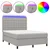 shumee Box spring postelja z vzmetnico LED sv. siva 140x200 cm blago