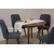 Hanah Home Set Trpezarijski sto i 4 trpezarijske stolice Vina 1048, Teget