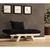 Hanah Home Baštenska sofa sa jednim sedištem i jastukom, Naturalna i crna