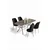 Hanah Home Trpezarijski set, 5 komada, Crni