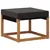 Set vanjskih sofa s jastukom 7 pcs Prirodna i crna