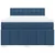 Vidaxl Box spring postelja z vzmetnico modra 140x190 cm blago