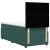 vidaXL Box spring postelja z vzmetnico temno zelena 100x200 cm žamet