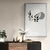 Plakat minimalistični listi z boho ozadjem - 40x60 silver