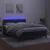 Vidaxl Box spring postelja z vzmetnico LED temno siva 140x190 cm žamet