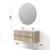 Skye Decor Set kupatilskog ormarića sa umivaonikom i ogledalom, 2 dela, Krem