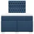Vidaxl Box spring postelja z vzmetnico modra 120x190 cm blago