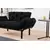 Atelier del Sofa Dvosed na razvlačenje Nitta 155x85x70cm Crni