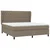 Vidaxl Box spring postelja z vzmetnico taupe 180x200 cm blago