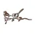 Aberto Design Dekorativna figura Bird On The Branch 04, 50x26 cm