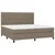 Vidaxl Box spring postelja z vzmetnico taupe 200x200 cm blago