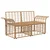 Vanjski loveseat 2 pcs Prirodna i krema bijela poliratan