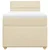 Vidaxl Box spring postelja z vzmetnico krem 90x200 cm blago