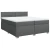 vidaXL Box spring postelja z vzmetnico temno siva 200x200 cm blago