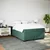 Vidaxl Box spring postelja z vzmetnico temno zelena 160x200 cm žamet