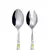 Set of 2 salad serving spoons, stainless steel, Fleurs et Citrons -