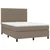 Vidaxl Box spring postelja z vzmetnico LED taupe 140x200 cm blago