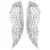 Skulptura Krila 2 pcs Srebrno 31 x 5 x 91 cm Aluminij