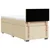 vidaXL Box spring postelja z vzmetnico krem 90x200 cm blago
