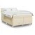 vidaXL vidaXL Box spring postelja z vzmetnico krem 140x200 cm blago, (21309163)