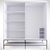 HANAH HOME Ormar Martin 190 White Black Gold