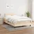 Vidaxl Box spring postelja z vzmetnico krem 120x190 cm blago