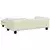 Dječja sofa s tabureom krem 100 x 50 x 30 cm od umjetne kože
