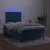 Vidaxl Box spring postelja z vzmetnico LED temno modra 120x200cm žamet