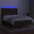 Vidaxl Box spring postelja z vzmetnico LED temno rjava 140x200cm blago