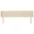 Vidaxl vidaXL Vzglavje postelje s krilci, kremne barve, 203x16x78/88 cm, blago