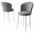 Hanah Home Set 2 barske stolice Sivo-Beli