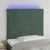 Vidaxl LED posteljno vzglavje temno zeleno 90x5x118/128 cm žamet